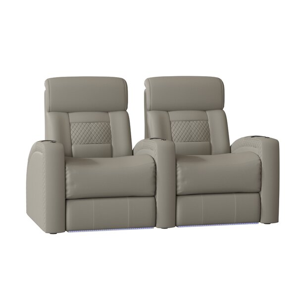 Diamond Stitch Home Theater Row Curved Seating (Row Of 2) By Latitude Run