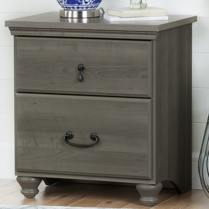 Three Posts Haymeadow 2 Drawer Nightstand Reviews Wayfair