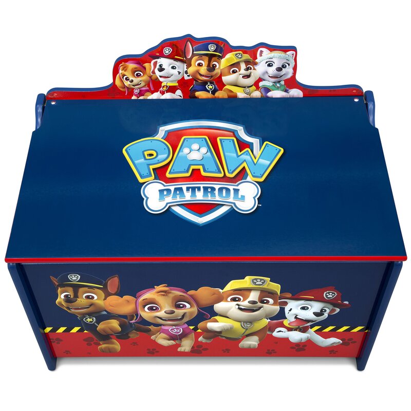 paw patrol wooden toy box