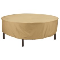 Round Table Dust Cover Outdoor Waterproof Garden Patio Furniture Covers Black YZ 