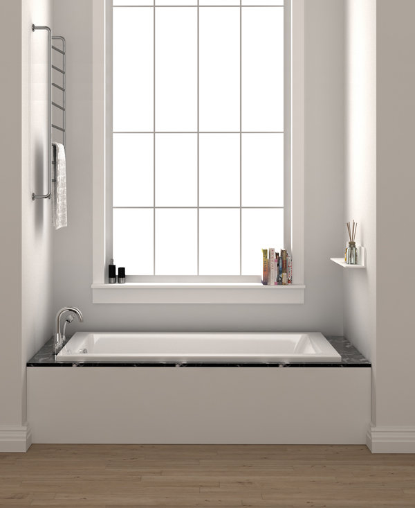 Fine Fixtures Drop In or Alcove Bathtub 36" x 72" Soaking Bathtub
