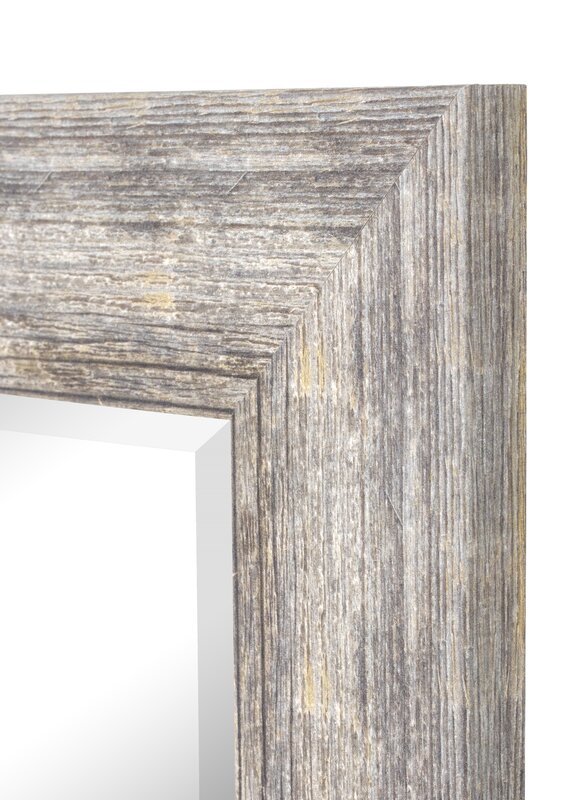 August Grove Antique Weathered Grey Framed Wall Mirror & Reviews | Wayfair