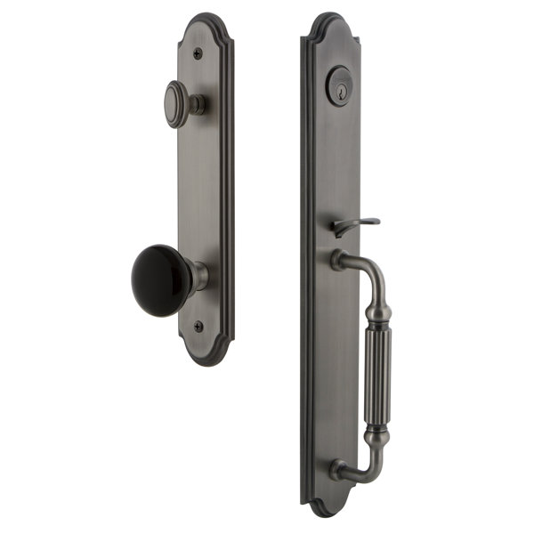 Arc Single Cylinder Handleset with F Grip and Coventry Knob by Grandeur