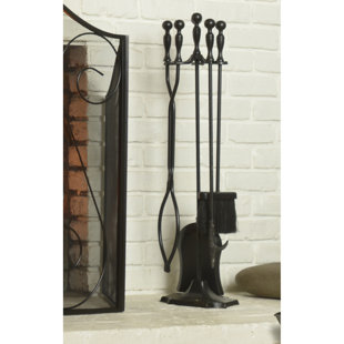 Pilgrim Hearth Contemporary Hearth Center 5 Piece Fireplace Tool