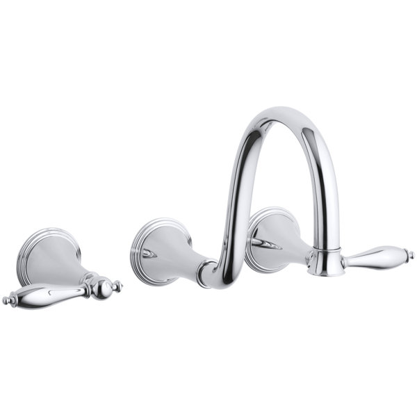 Finial Wall-Mount Bathroom Sink Faucet by Kohler