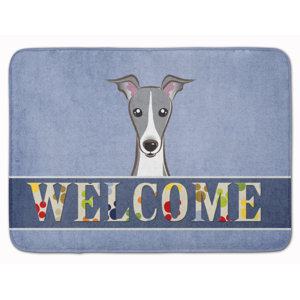 Owensville Italian Greyhound Welcome Memory Foam Bath Rug