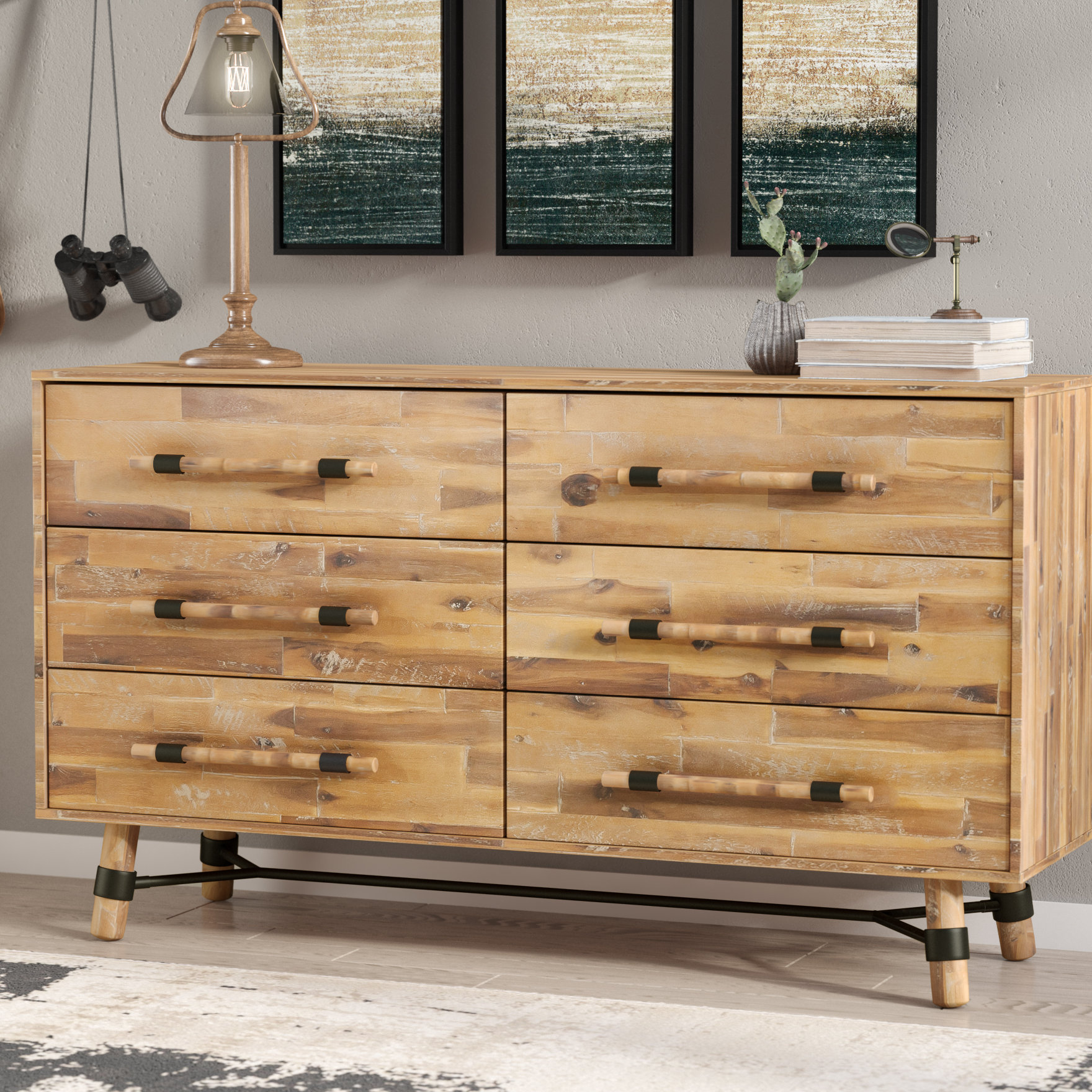 Mistana Treyton 6 Drawer Double Dresser Reviews Wayfair
