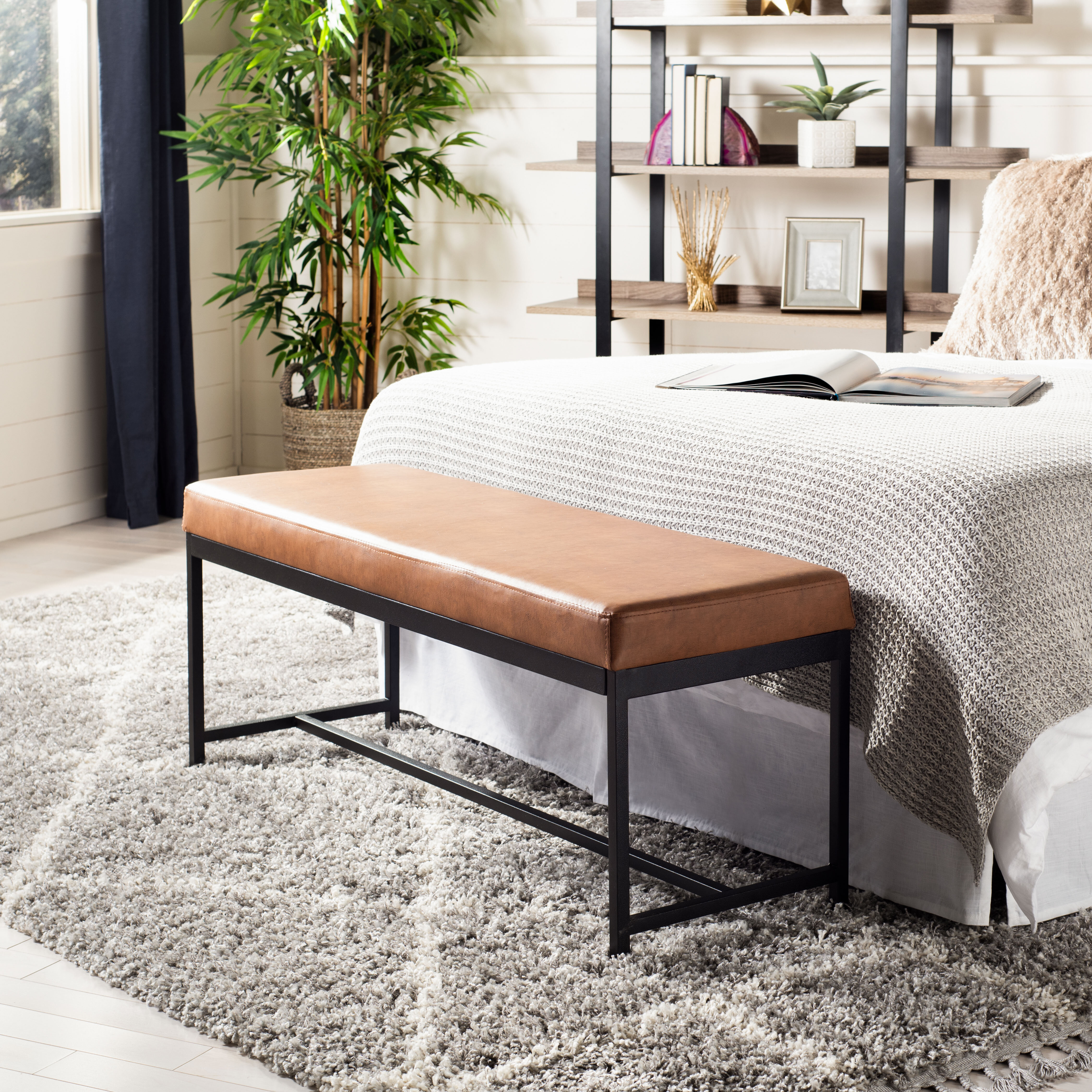 Brown Faux Leather Bedroom Benches Youll Love In 2021 Wayfair