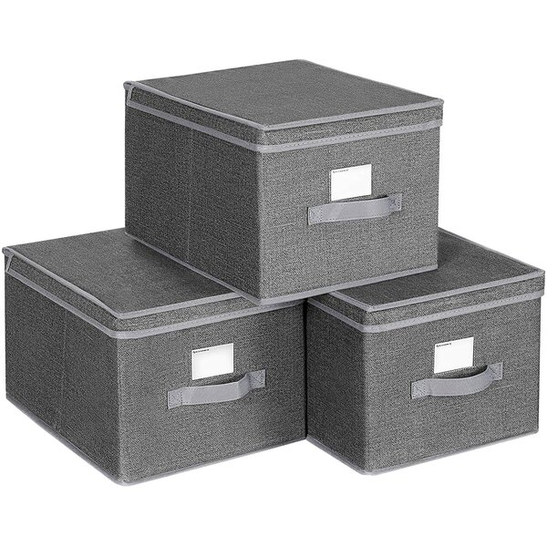 foldable storage box with lid