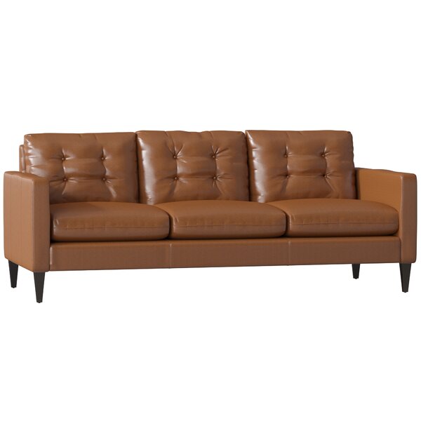 Paugh Leather Sofa By Brayden Studio