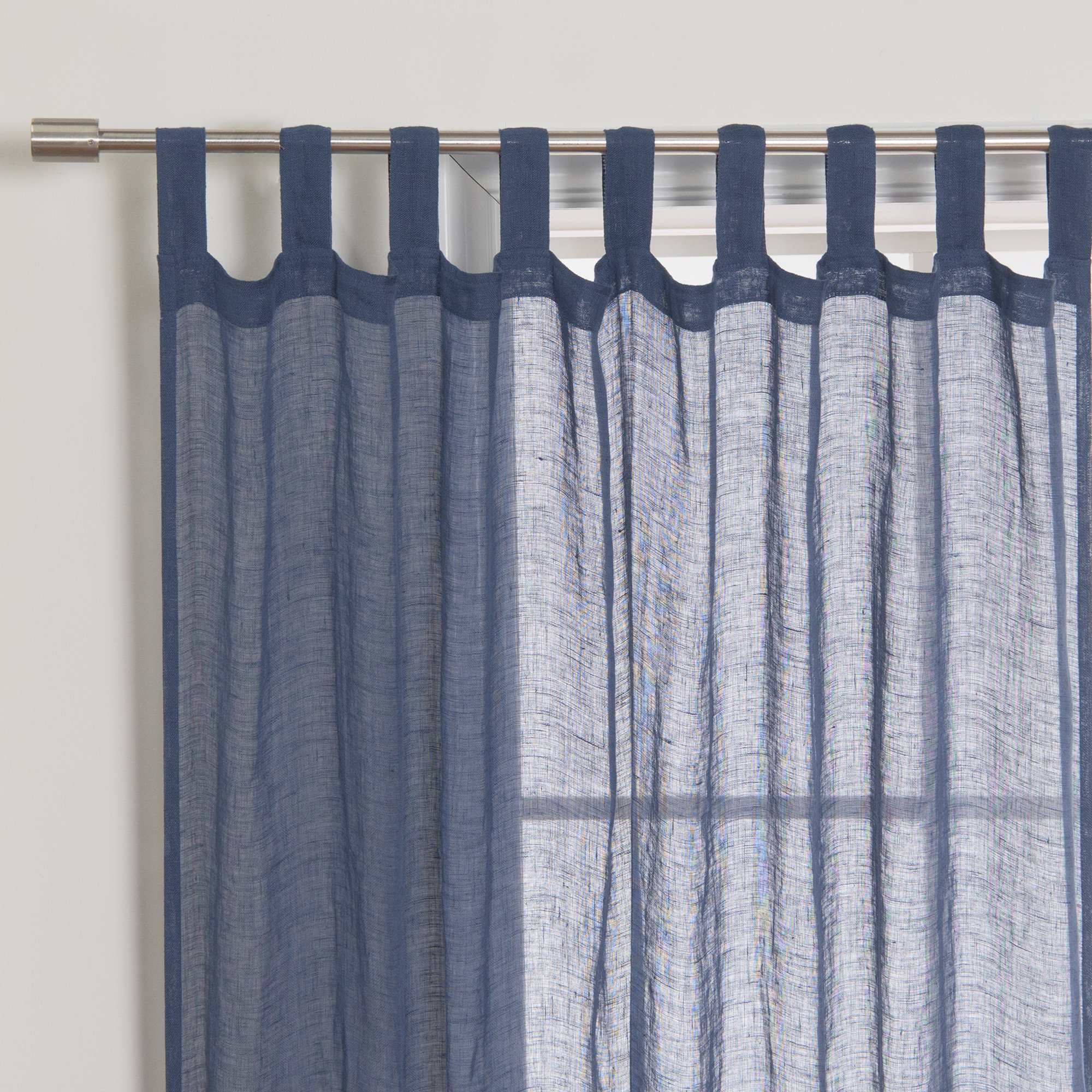 Three Posts Hosteen French Linen Solid Room Darkening Tab Top