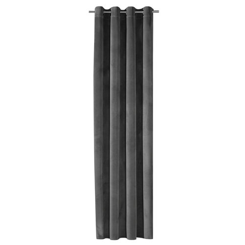 Epernay Eyelet Semi Sheer Thermal Curtain Ebern Designs Colour: Dark Grey