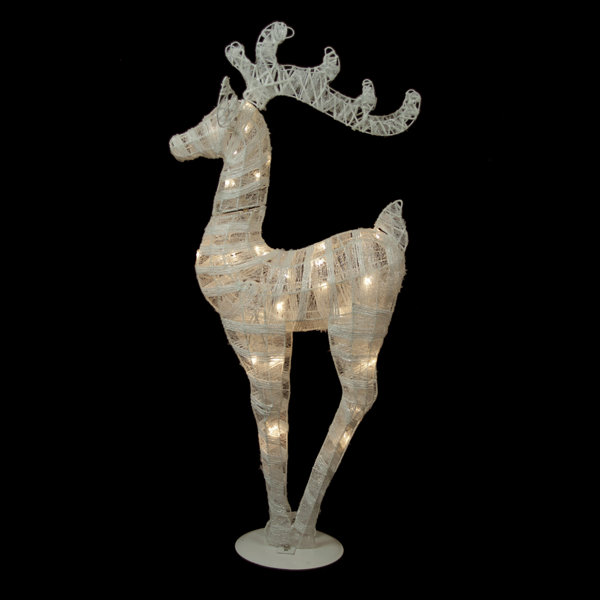 Battery Operated Glittered LED Lighted Reindeer Christmas Decoration by Northlight Seasonal