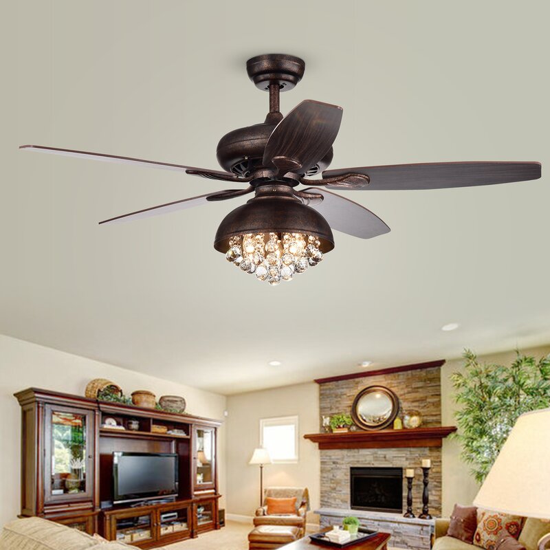 52 Davidson 5 Blade Ceiling Fan With Remote Light Kit Included