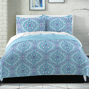 Collin 100% Cotton 2 Piece Reversible Comforter Set