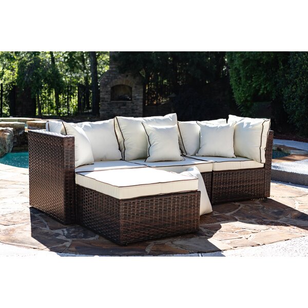 burruss patio sectional with cushions