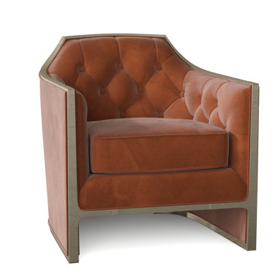 The Cats Meow 30 Wide Tufted Down Cushion Armchair Caracole Classic Body Fabric Royal Velvet Leg Color Antique SilverGold The Cats Meow 30 Wide Tufted Down Cushion Armchair Caracole Classic Body Fabric Royal Velvet Leg Color Antique SilverGold