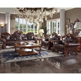 Jagger 3 Piece Faux Leather Living Room Set by Willa Arlo™ Interiors