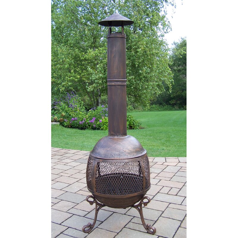 Ebern Designs Shook Cast iron Wood Burning Chiminea | Wayfair.ca