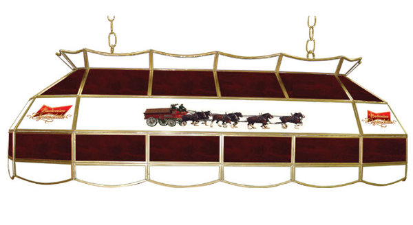 Budweiser Clydesdale 2-Light Tiffany Billiard Light by Trademark Global