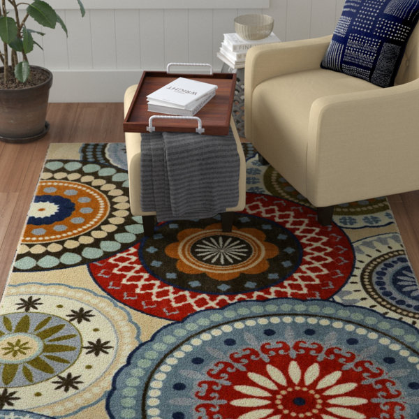 Churchill Blue Area Rug by Red Barrel Studio