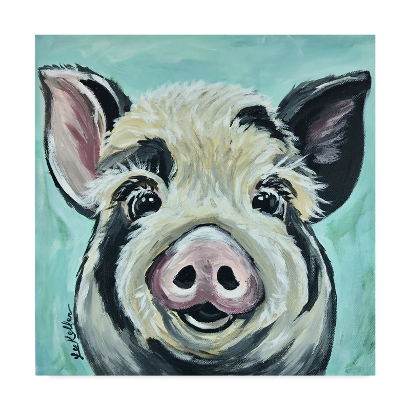 August Grove Pig Sarge Acrylic Painting Print On Wrapped Canvas