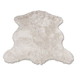 Faux Fur White Area Rugs You Ll Love Wayfair Ahamed Polar Bear Pelt Faux Fur White Area Rug