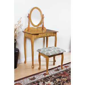 Queen Anne Vanity Set with Mirror by A..