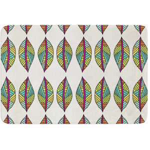 Tribal Leaves by Pom Graphic Design Bath Mat