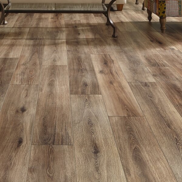 Restoration Wide Plank 8'' x 51'' x 12mm Laminate Flooring in Brushed Coffee by Mannington