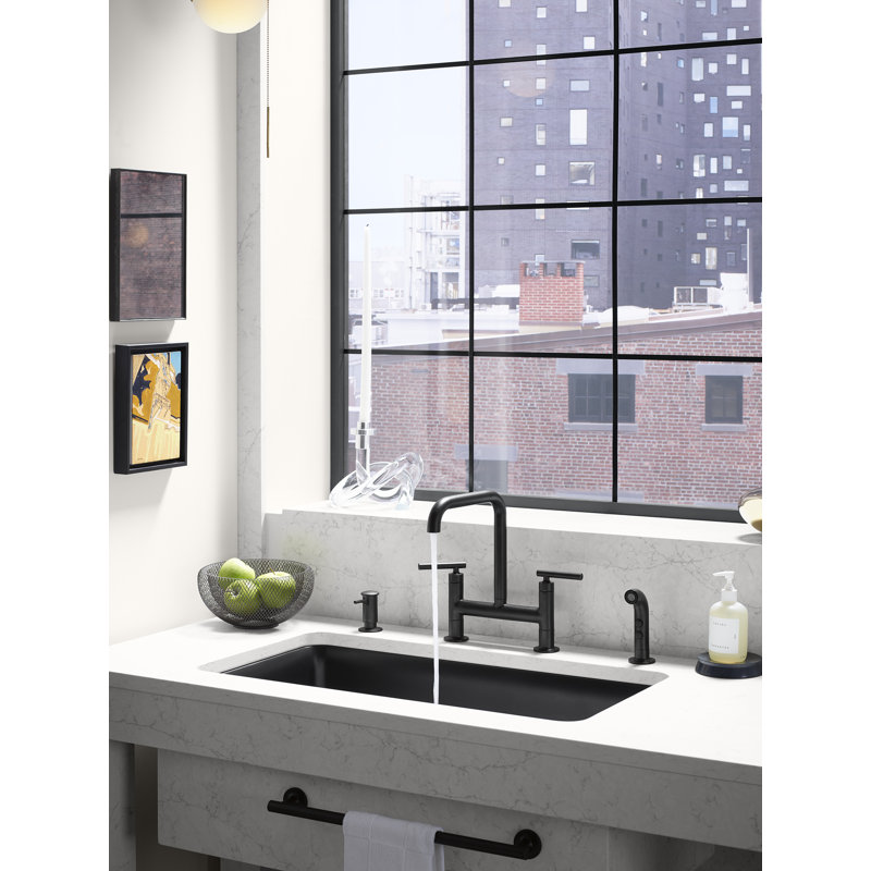 K 7548 4 Bl Sn Cp Kohler Purist Deck Mount Kitchen Sink Faucet