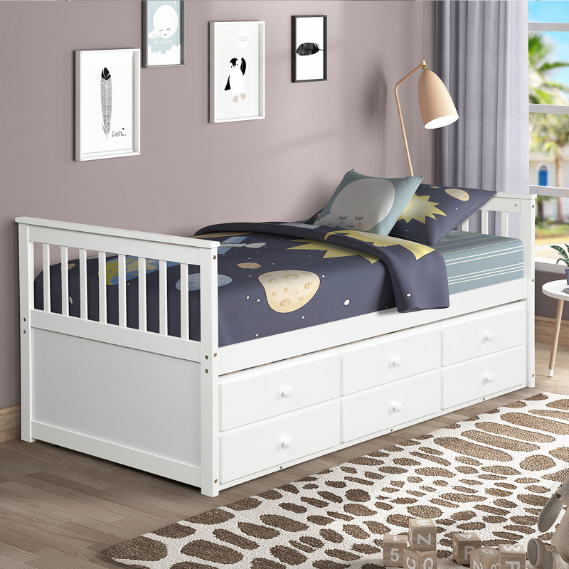 Red Barrel Studio Renesmee Twin Solid Wood Low Profile ...