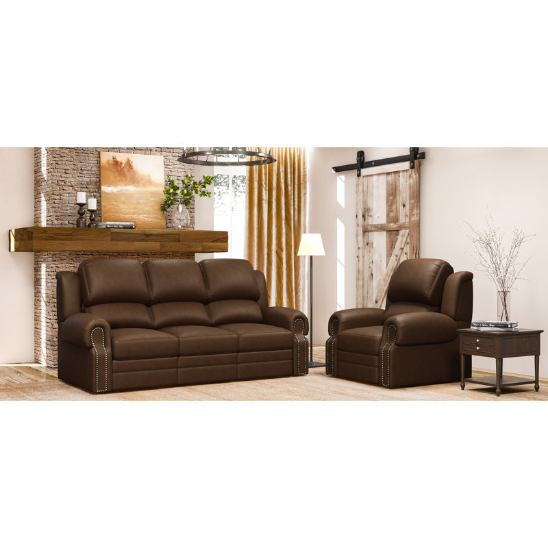 Westland And Birch Hilltop 2 Piece Leather Reclining Living Room Leather Reclining Living Room