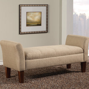 Davis Upholstered Storage Bench by Alcott Hill