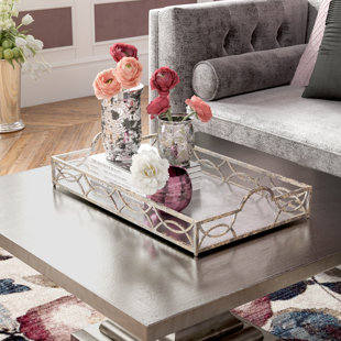 Ottoman Coffee Table Serving Decorative Trays You Ll Love Wayfair Yeadon Country Metal Mirror Tray