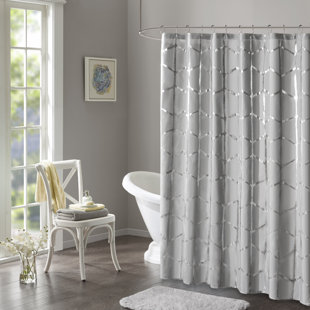 Black Gray Silver Shower Curtains You Ll Love Wayfair Quickview