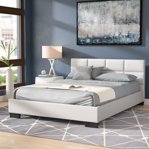 Helmick Upholstered Platform Bed by Wade Logan