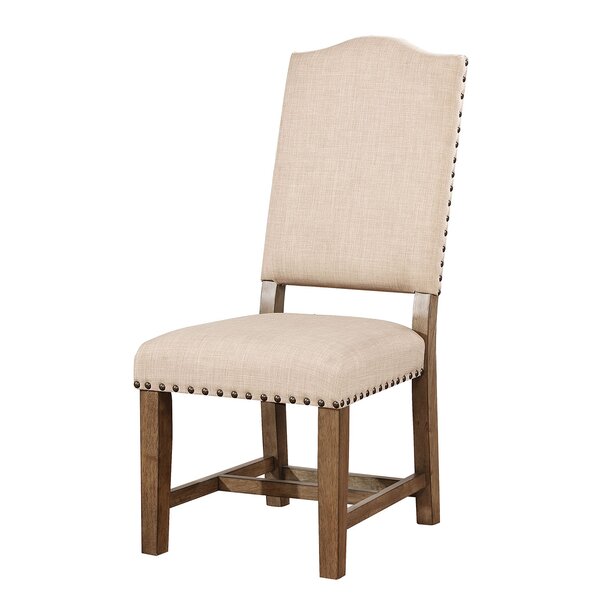 Upholstered Side Chair In Beige (Set Of 2) By Ophelia & Co.