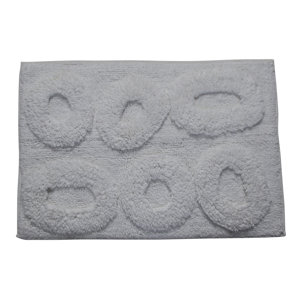 Castle 100% Cotton Pebble Spray Latex Back Bath Rug