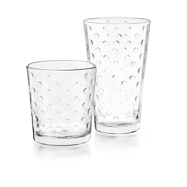 white drinking glasses