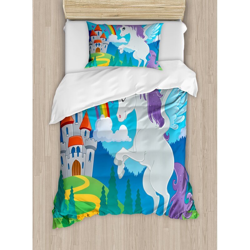 East Urban Home Kids Decor King Size Duvet Cover Set Fantasy Myth