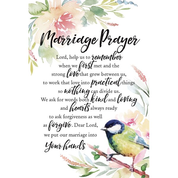 Woodland Grace Marriage Prayer Textual Art on Wood by Dexsa