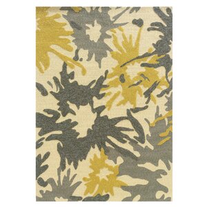 Frasher Hand-Tufted Yellow/Gray Outdoor Area Rug