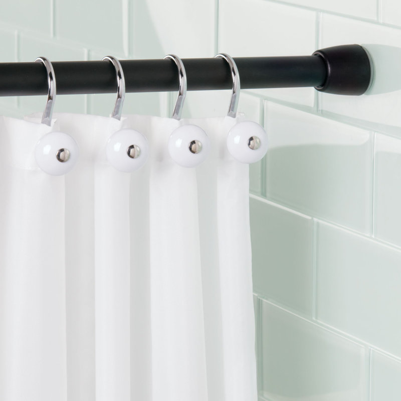 Symple Stuff Larosa 87 Adjustable Straight Tension Shower Curtain
