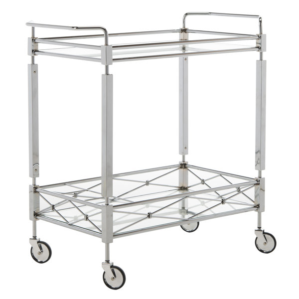 Baynham 2 Tier Rectangle Bar Cart By Mercer41 New