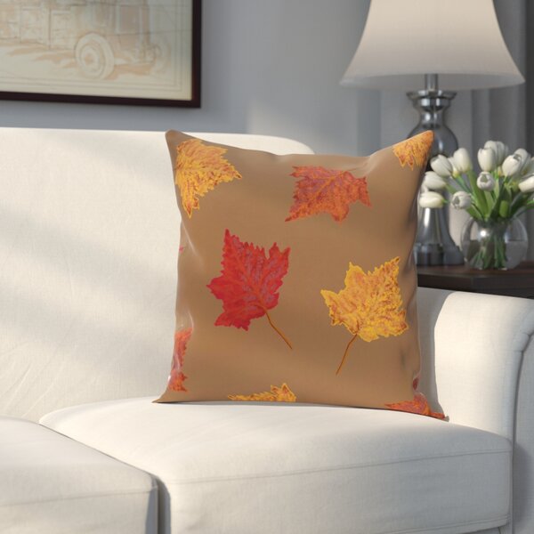 Stegall Leaves Print Throw Pillow by Alcott Hill