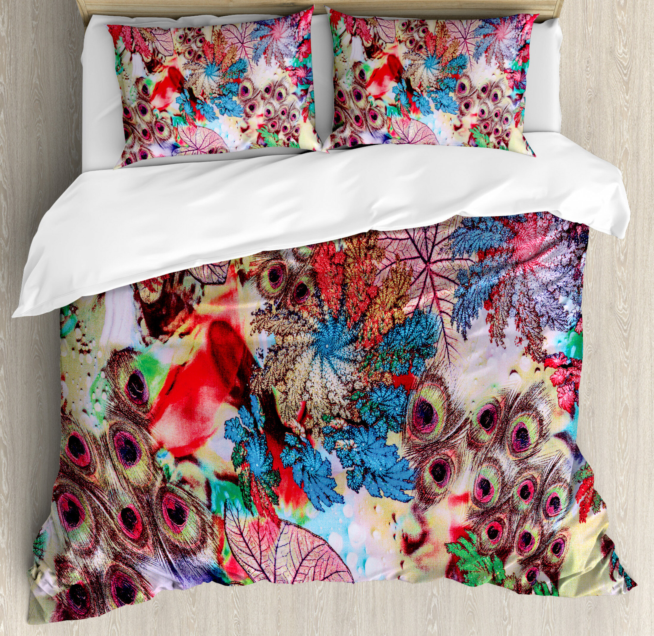 East Urban Home Peacock Duvet Cover Set Wayfair