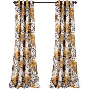 Brandenburg Nature/Floral Room Darkening Thermal Grommet Curtain Panels (Set of 2)