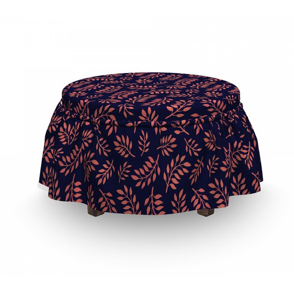 Leafy Branch Ottoman Slipcover (Set Of 2) By East Urban Home