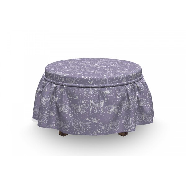 Springtime Thrill Pastel Ottoman Slipcover (Set Of 2) By East Urban Home